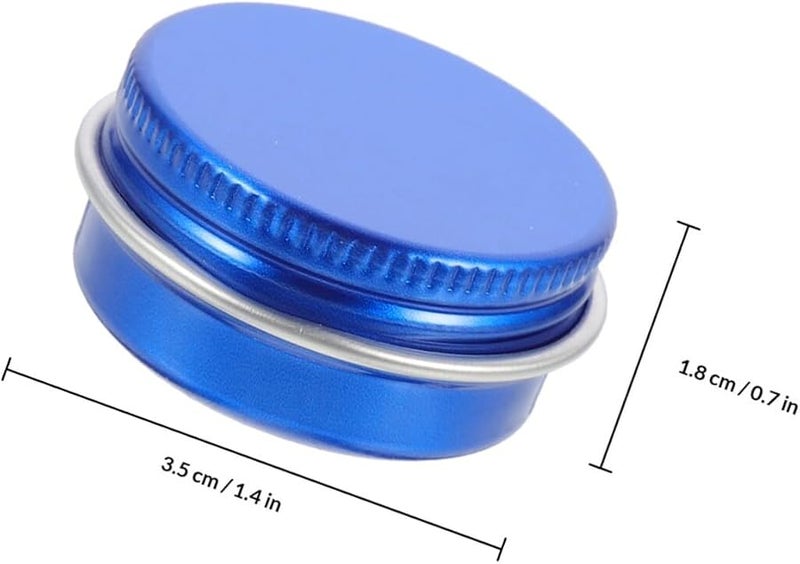 Blue Aluminum Screw Lid Candle Tins Reusable Lip Balm Jars Cosmetic Cream Containers - Image 2